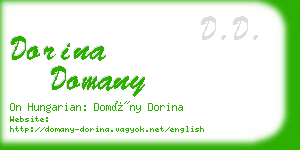 dorina domany business card